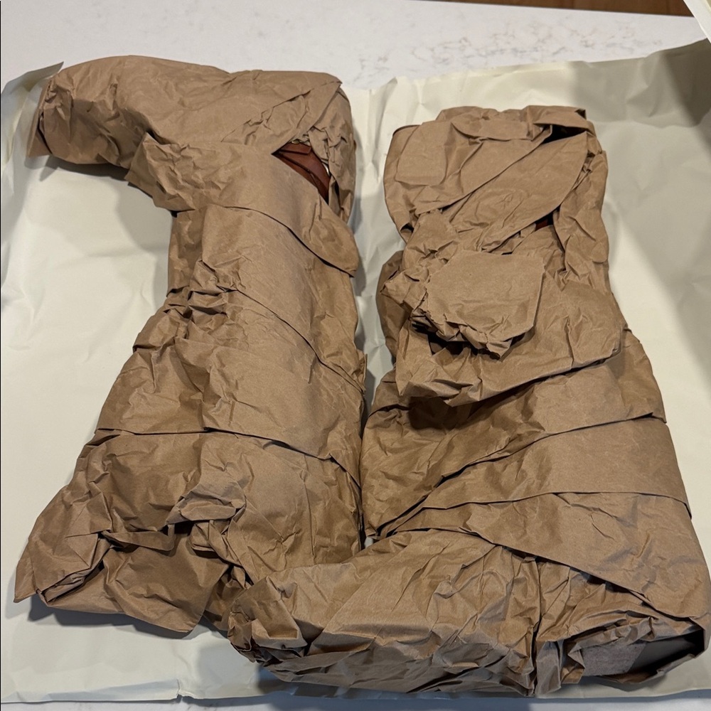 Frye Brown Leather Harness Heeled Riding Boots - Picture 8 of 8